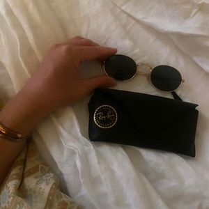 Ray-Ban gold metal oval frames